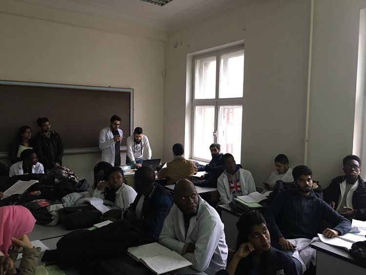 Foreign students of the medical faculty are participants of student seminars on human anatomy