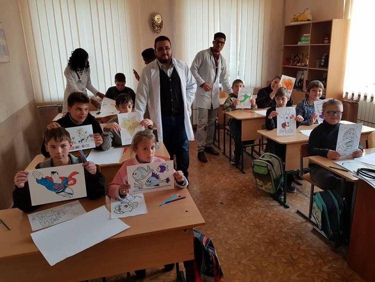 Students of the School of Medicine - organisators and participants of “The Teddy Bear Hospital” project