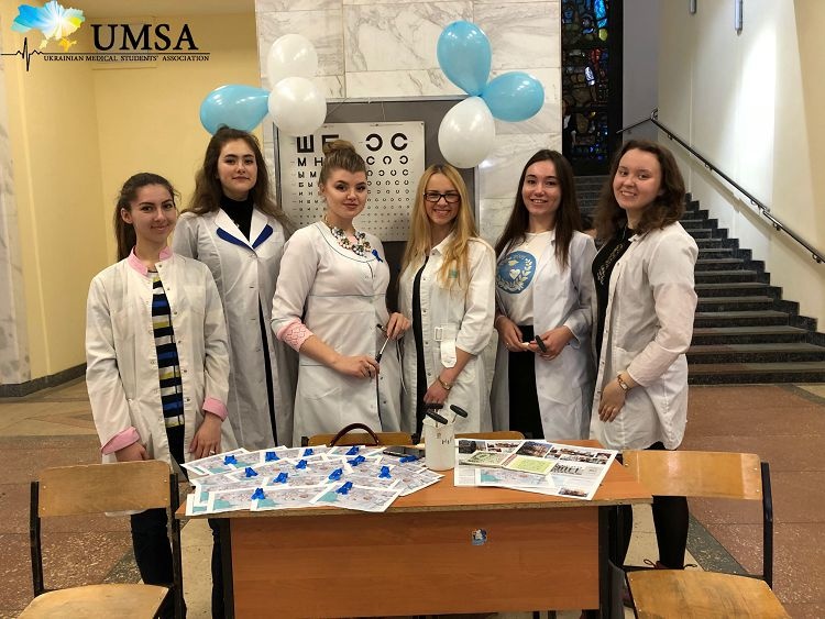 Students of the School of Medicine - organizers and participants of the campaign “See the World with Your Own Eyes”